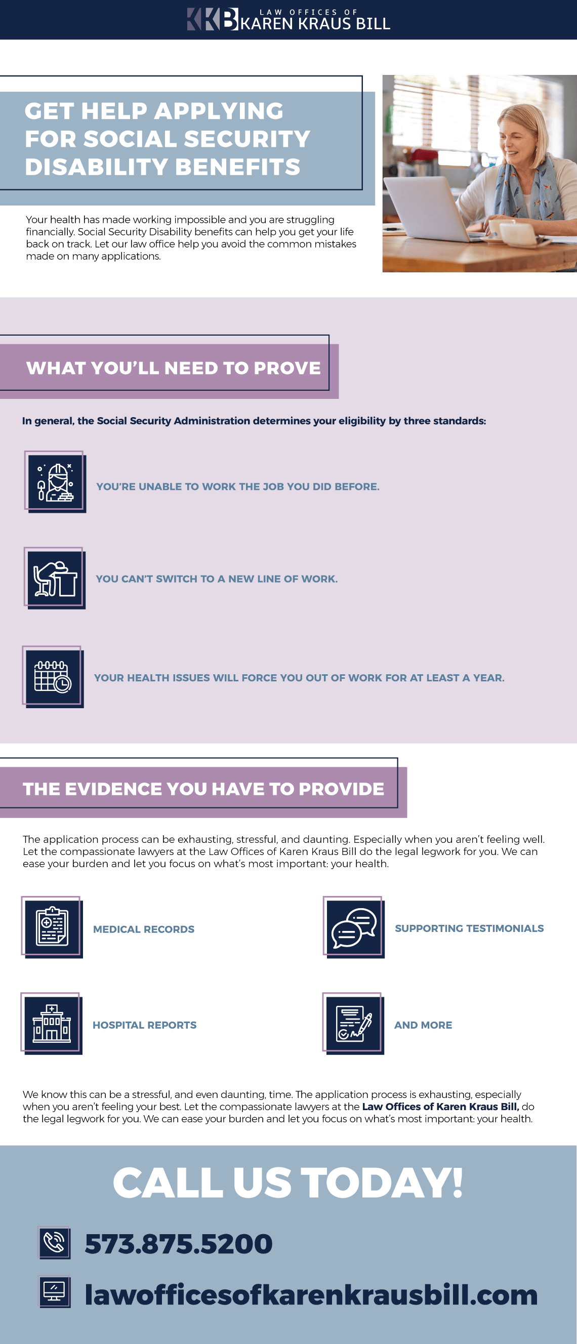 This is the Applying for Social Security Disability Benefits infographics